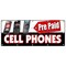 Signmission PREPAID CELL PHONES BANNER SIGN calling cards disposable long distance B-120 Prepaid Cell Phones - alternate 1
